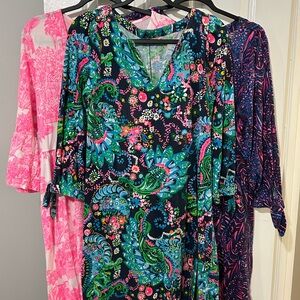 EUC Lilly Pulitzer Bundle of Three Dresses M/L Jannie/Cath